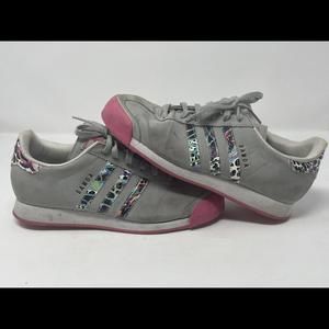 Adidas Womens Samoa Sneakers Size 6.5 Gray Pink Casual